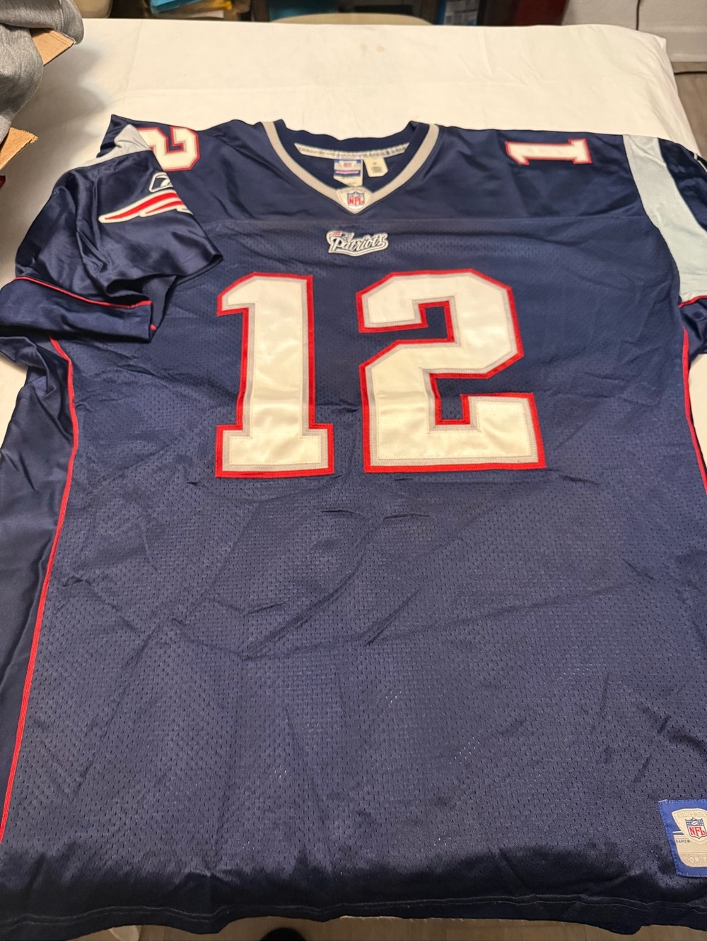 NFL Team Navy Blue #12 Tom Brady Football Jersey - Official Licensed Apparel